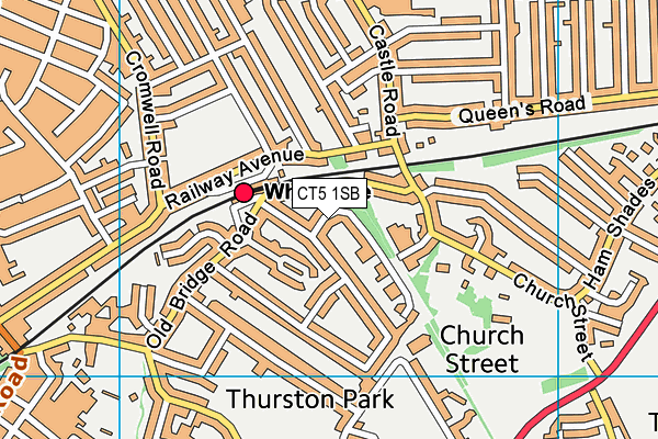 CT5 1SB map - OS VectorMap District (Ordnance Survey)