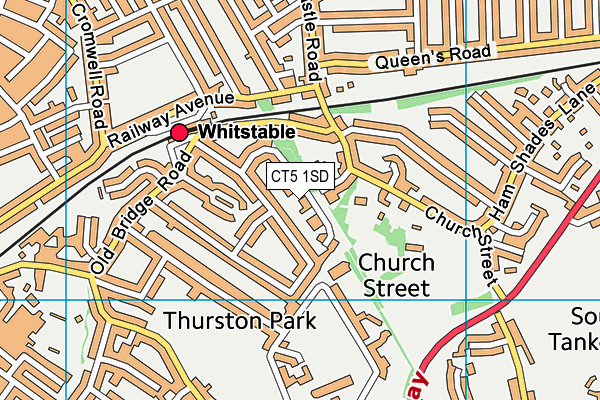 CT5 1SD map - OS VectorMap District (Ordnance Survey)