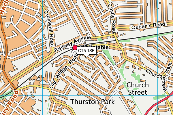 CT5 1SE map - OS VectorMap District (Ordnance Survey)