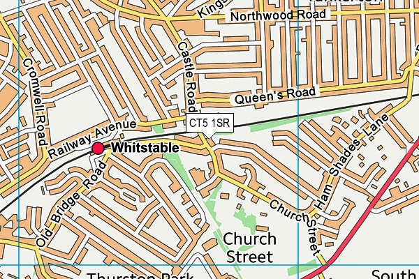 CT5 1SR map - OS VectorMap District (Ordnance Survey)