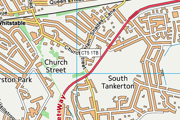 CT5 1TB map - OS VectorMap District (Ordnance Survey)