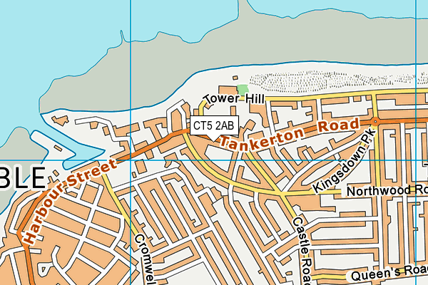 CT5 2AB map - OS VectorMap District (Ordnance Survey)