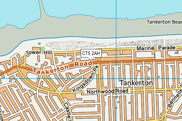 CT5 2AH map - OS VectorMap District (Ordnance Survey)