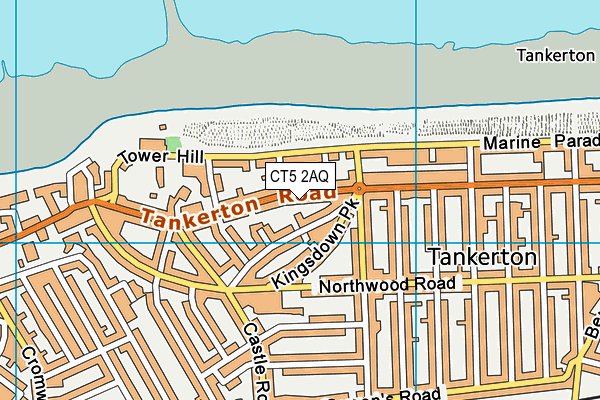 CT5 2AQ map - OS VectorMap District (Ordnance Survey)