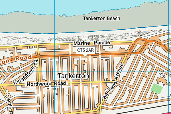 CT5 2AR map - OS VectorMap District (Ordnance Survey)