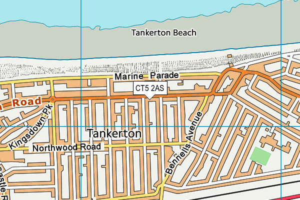 CT5 2AS map - OS VectorMap District (Ordnance Survey)