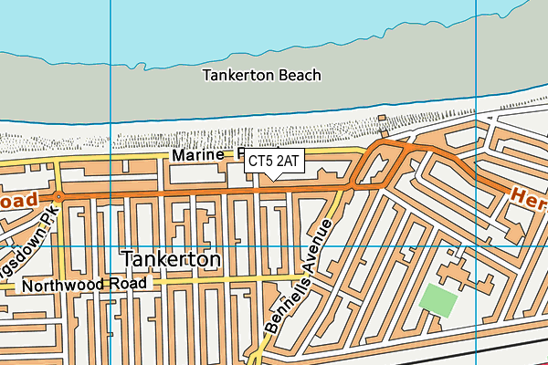 CT5 2AT map - OS VectorMap District (Ordnance Survey)