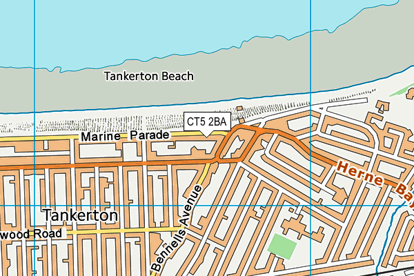 CT5 2BA map - OS VectorMap District (Ordnance Survey)