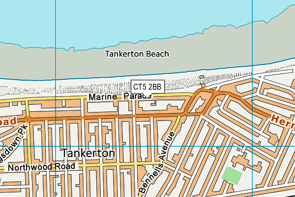 CT5 2BB map - OS VectorMap District (Ordnance Survey)