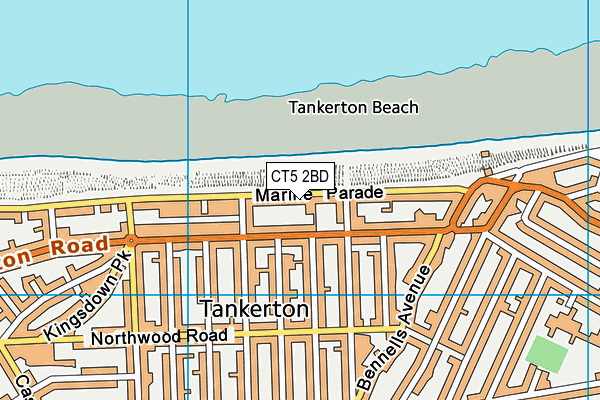 CT5 2BD map - OS VectorMap District (Ordnance Survey)