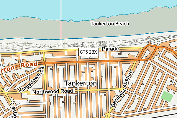 CT5 2BX map - OS VectorMap District (Ordnance Survey)