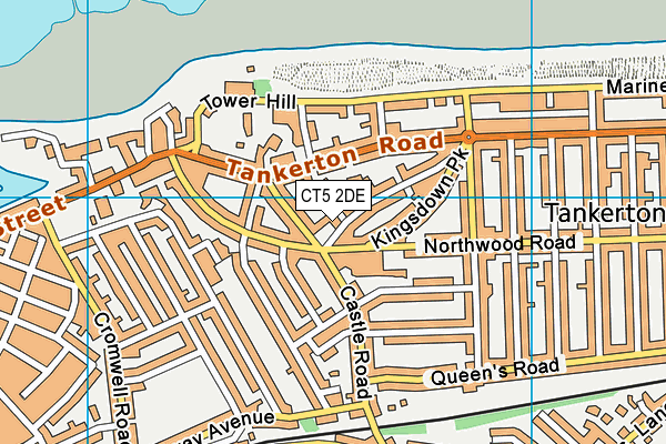 CT5 2DE map - OS VectorMap District (Ordnance Survey)