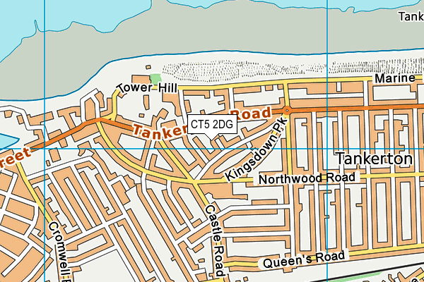 CT5 2DG map - OS VectorMap District (Ordnance Survey)