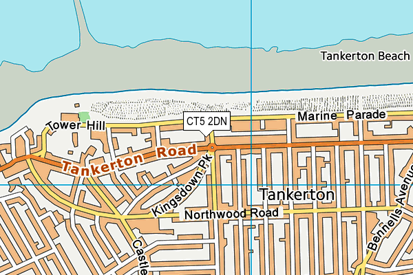 CT5 2DN map - OS VectorMap District (Ordnance Survey)