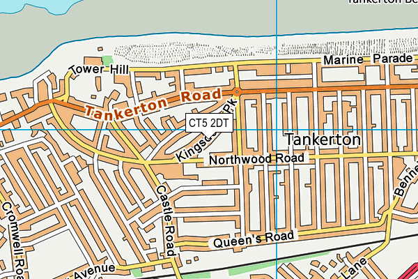 CT5 2DT map - OS VectorMap District (Ordnance Survey)