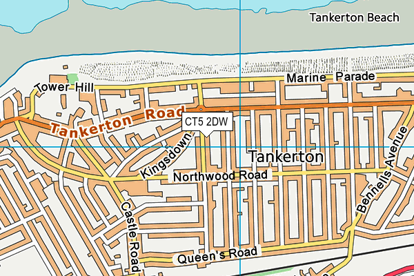 CT5 2DW map - OS VectorMap District (Ordnance Survey)