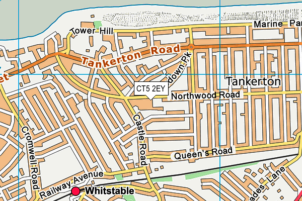 St Mary's Catholic Primary School, Whitstable map (CT5 2EY) - OS VectorMap District (Ordnance Survey)