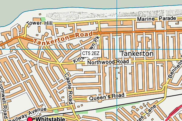 CT5 2EZ map - OS VectorMap District (Ordnance Survey)