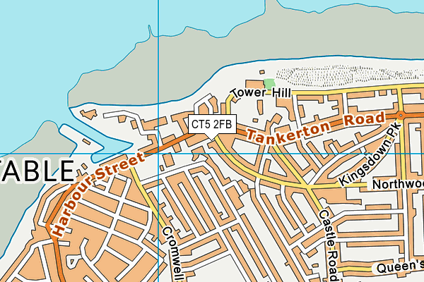 CT5 2FB map - OS VectorMap District (Ordnance Survey)