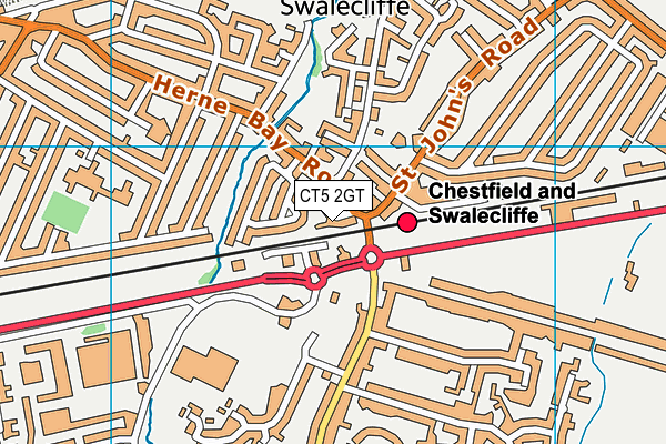 CT5 2GT map - OS VectorMap District (Ordnance Survey)