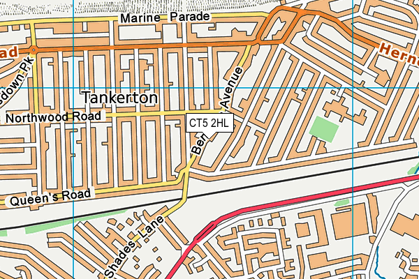 CT5 2HL map - OS VectorMap District (Ordnance Survey)