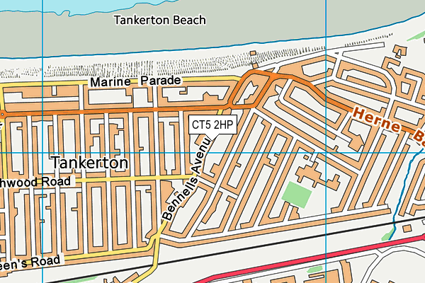 CT5 2HP map - OS VectorMap District (Ordnance Survey)