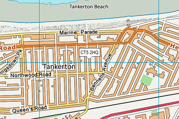 CT5 2HQ map - OS VectorMap District (Ordnance Survey)