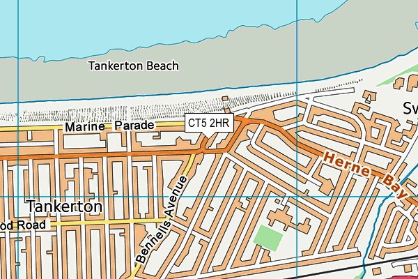 CT5 2HR map - OS VectorMap District (Ordnance Survey)