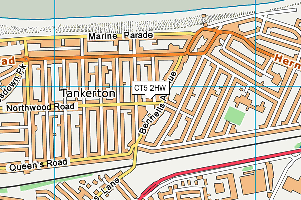 CT5 2HW map - OS VectorMap District (Ordnance Survey)