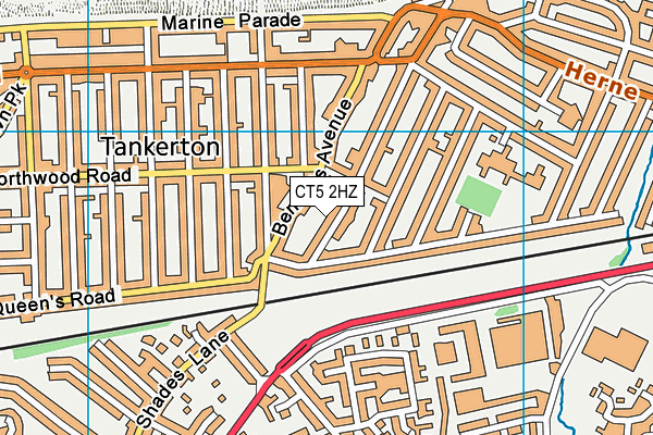 CT5 2HZ map - OS VectorMap District (Ordnance Survey)