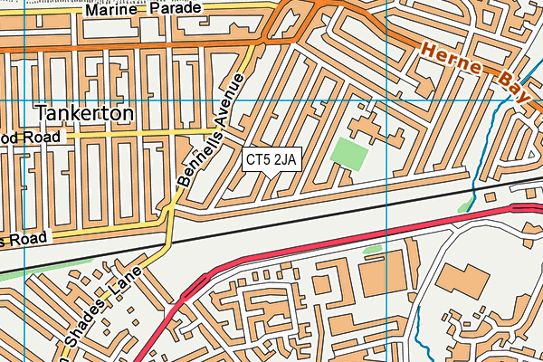 CT5 2JA map - OS VectorMap District (Ordnance Survey)