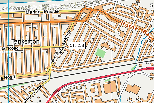 CT5 2JB map - OS VectorMap District (Ordnance Survey)