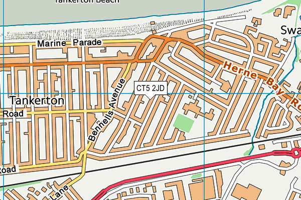 CT5 2JD map - OS VectorMap District (Ordnance Survey)