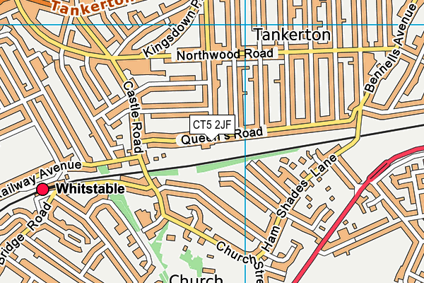 CT5 2JF map - OS VectorMap District (Ordnance Survey)