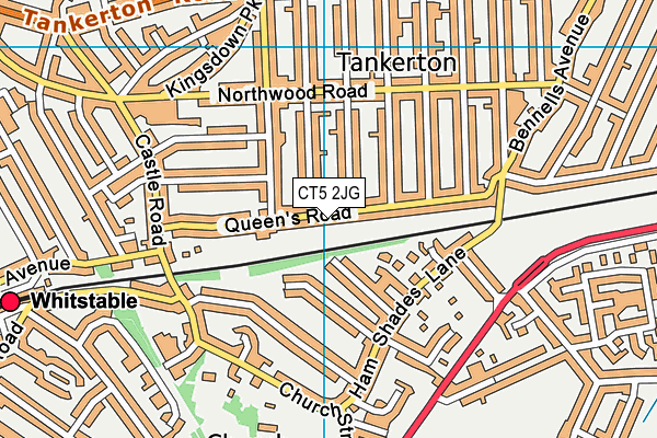 CT5 2JG map - OS VectorMap District (Ordnance Survey)