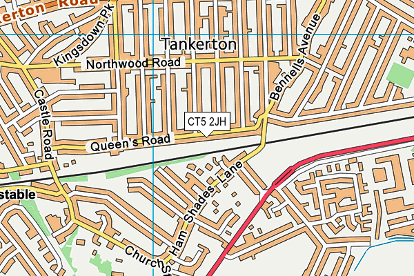 CT5 2JH map - OS VectorMap District (Ordnance Survey)