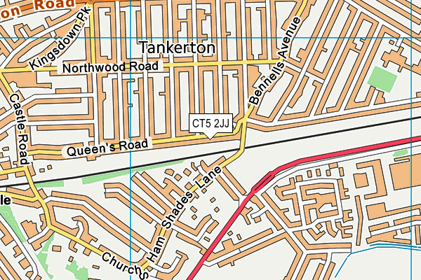 CT5 2JJ map - OS VectorMap District (Ordnance Survey)