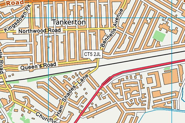 CT5 2JL map - OS VectorMap District (Ordnance Survey)