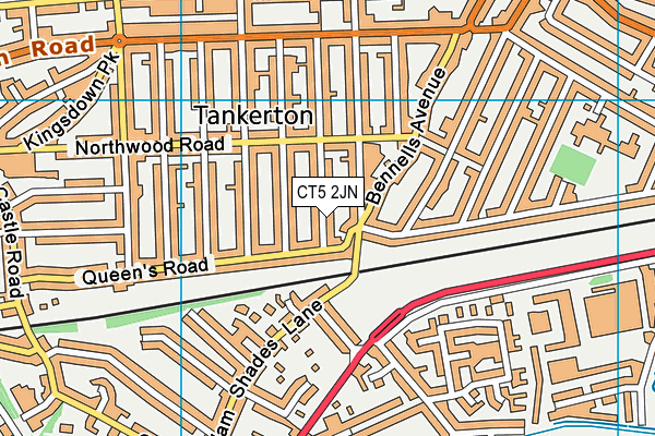 CT5 2JN map - OS VectorMap District (Ordnance Survey)