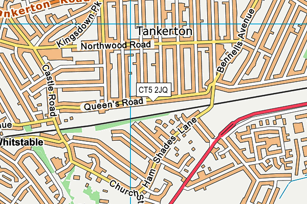 CT5 2JQ map - OS VectorMap District (Ordnance Survey)