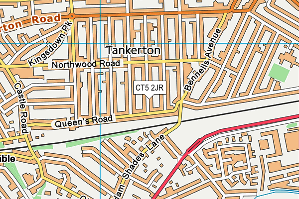 CT5 2JR map - OS VectorMap District (Ordnance Survey)