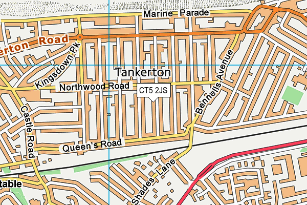 CT5 2JS map - OS VectorMap District (Ordnance Survey)