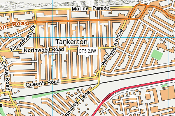 CT5 2JW map - OS VectorMap District (Ordnance Survey)