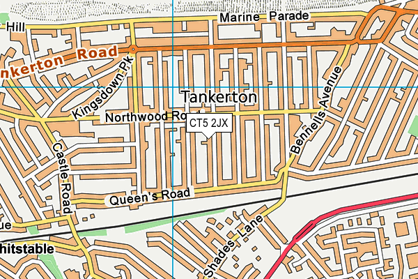 CT5 2JX map - OS VectorMap District (Ordnance Survey)