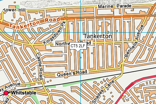 CT5 2LF map - OS VectorMap District (Ordnance Survey)