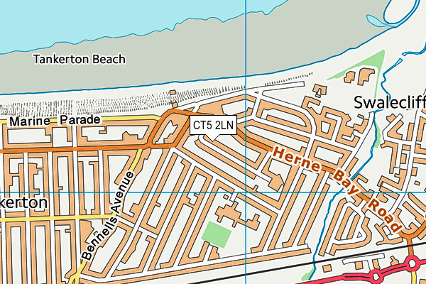 CT5 2LN map - OS VectorMap District (Ordnance Survey)