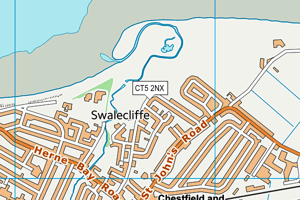 CT5 2NX map - OS VectorMap District (Ordnance Survey)