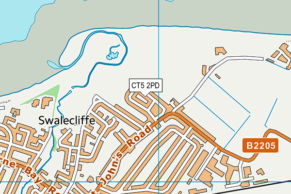 CT5 2PD map - OS VectorMap District (Ordnance Survey)