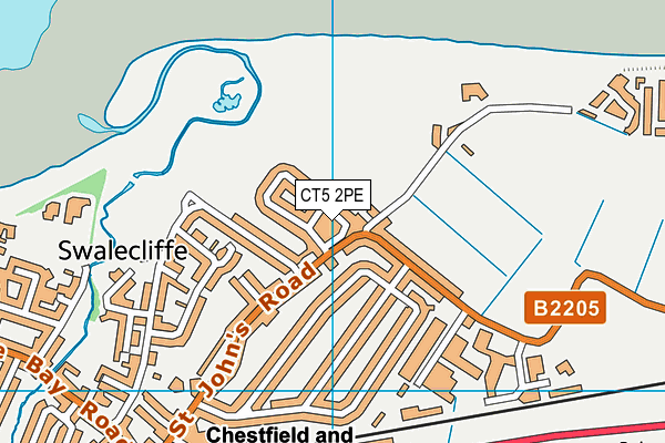 CT5 2PE map - OS VectorMap District (Ordnance Survey)