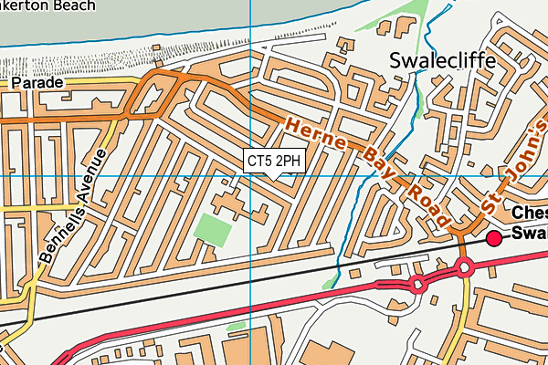Swalecliffe Community Primary map (CT5 2PH) - OS VectorMap District (Ordnance Survey)